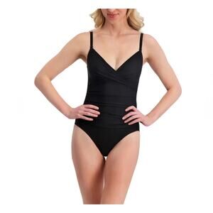 DKNY One-Piece Swimsuit Great For Paddle Boarding Size XS Black NWT